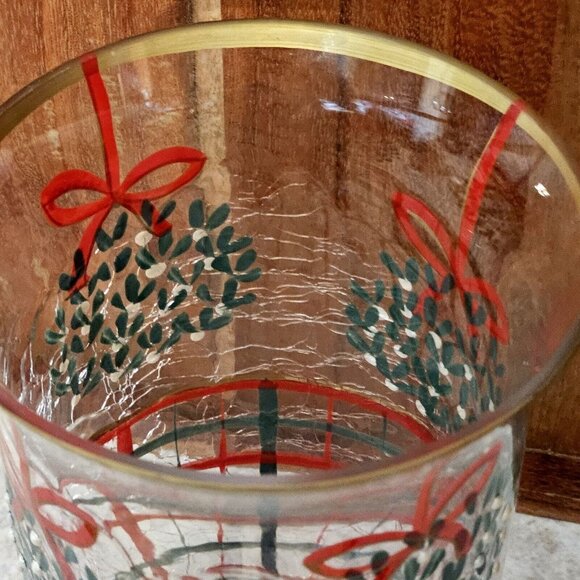 Fifth Avenue Crystal Mistletoe Hurricane Candle Holder 6" tealight votive New - Picture 12 of 15